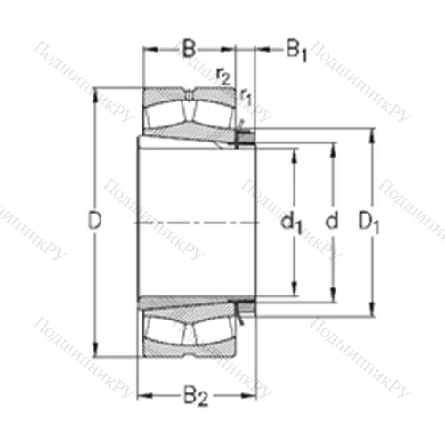 Подшипник роликовый радиальный самоцентрирующийся 22256-K-MB-W 33+OH 3156-H от производителя  NKE