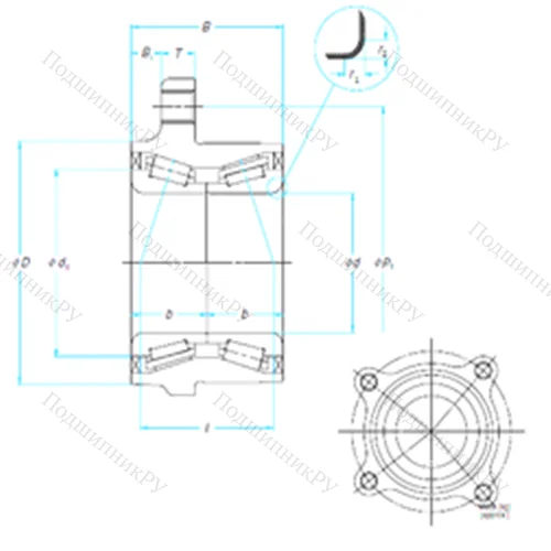 Подшипник роликовый радиально-упорный 51KWH 01A