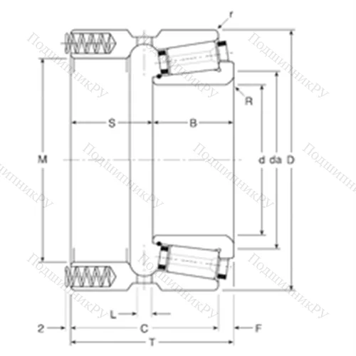 Подшипник роликовый радиально-упорный 130065/130127P от производителя  Gamet