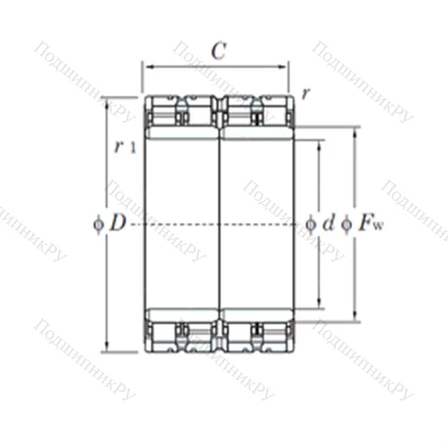 Подшипник роликовый радиальный 4CR 760A