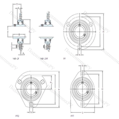 Подшипниковый узел шариковый радиальный PF 3/4 TF от производителя  SKF