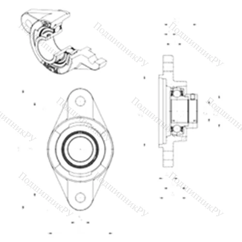 Подшипниковый узел шариковый радиальный ESFLZ 202 от производителя  SNR