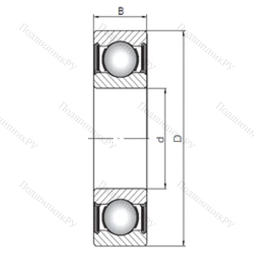 Подшипник шариковый радиальный 61819-2RS от производителя  CX