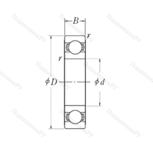 Подшипник шариковый радиальный 6900L 11DD 1