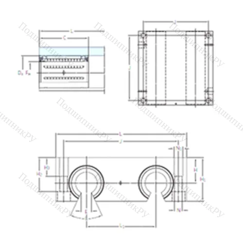 Подшипник шариковый линейный LQCF 30-2LS от производителя  SKF