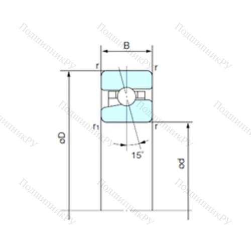 Подшипник шариковый радиально-упорный BNH 008