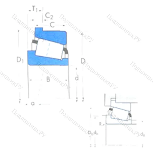 Подшипник роликовый радиально-упорный 539/532B от производителя  TIMKEN