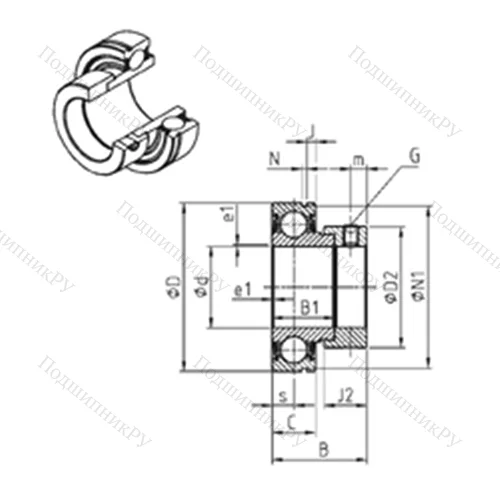Подшипник шариковый радиальный CES 210-31