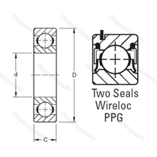 Подшипник шариковый радиальный 211NPPG