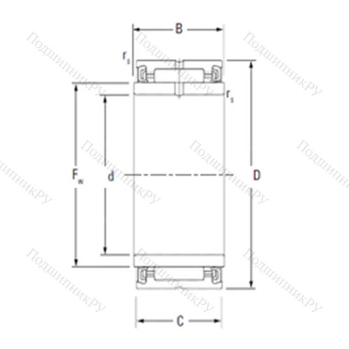 Подшипник игольчатый радиальный NA 4910,2RS от производителя  KOYO