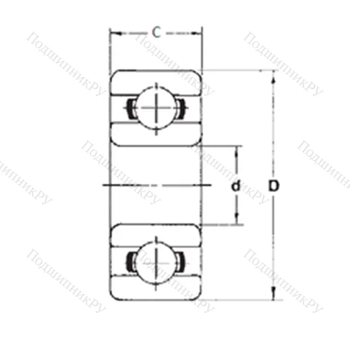 Подшипник шариковый радиальный 77R 4 от производителя  FBJ
