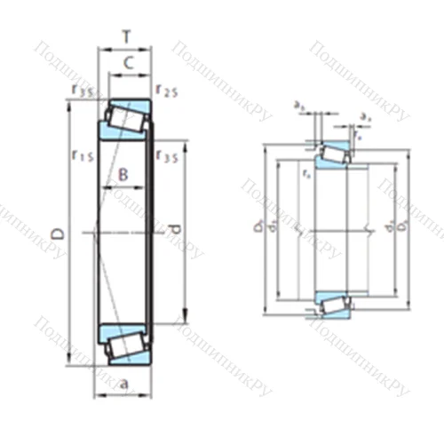 Подшипник роликовый радиально-упорный PSL 612-321 от производителя  PSL