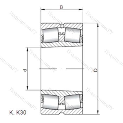 Подшипник роликовый радиальный самоцентрирующийся 22205 KCW 33 от производителя  CX