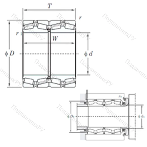 Подшипник роликовый радиально-упорный 47340