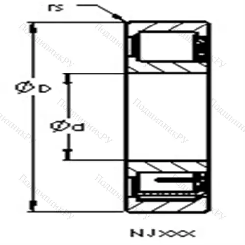 Подшипники роликовые радиальные с цилиндрическими роликами NJ 310 EMA от производителя  AST