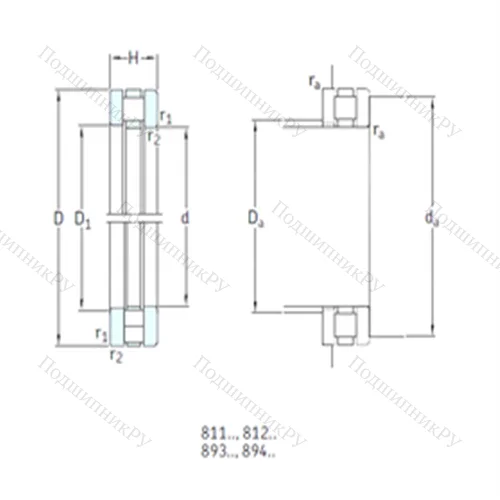 Подшипник роликовый упорный 81176M от производителя  SKF