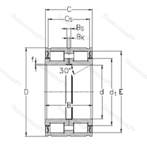 Подшипник роликовый радиальный NNF 5020-2LS-V