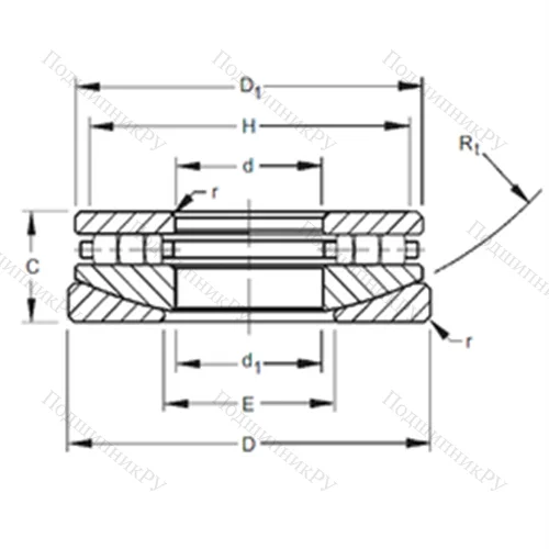 Подшипник роликовый упорный 80TPS 136 от производителя  TIMKEN