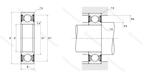 Низкотемпературный подшипник 6203 LT от производителя  SNR
