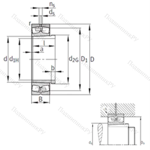 Подшипник роликовый радиальный самоцентрирующийся 230/630-B-K-MB+AH 30/630A от производителя  FAG