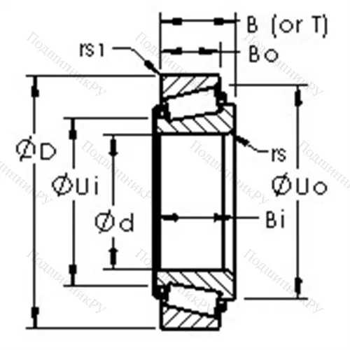 Подшипники роликовые конические, дюймовая серия HM 212049/HM 212011 от производителя  AST