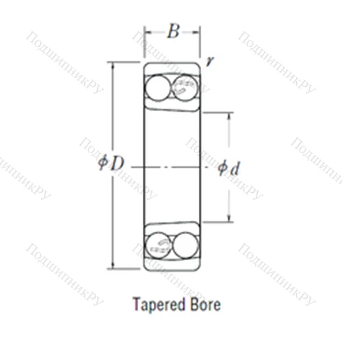 Подшипник шариковый радиальный самоцентрирующийся 2216 K