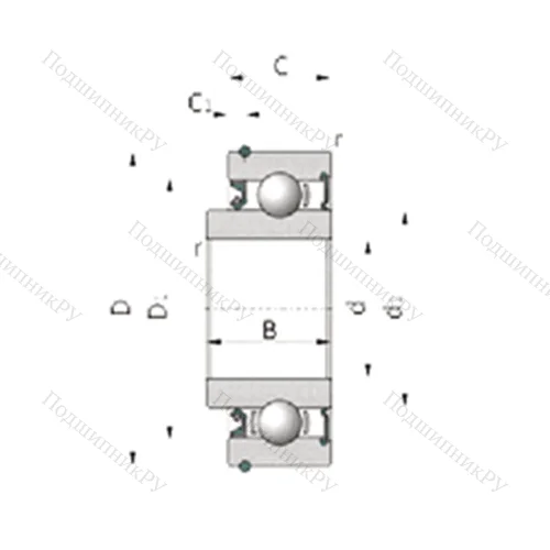 Подшипник шариковый радиальный DG 3572DWC 4