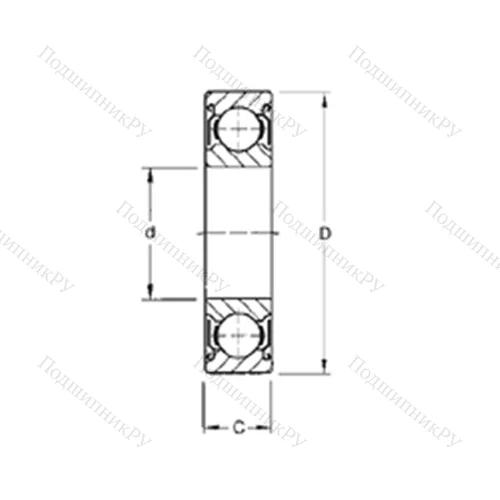 Подшипник шариковый радиальный S 10KDD