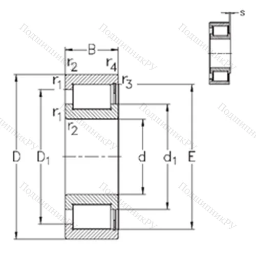 Подшипник роликовый радиальный NCF 2920-V