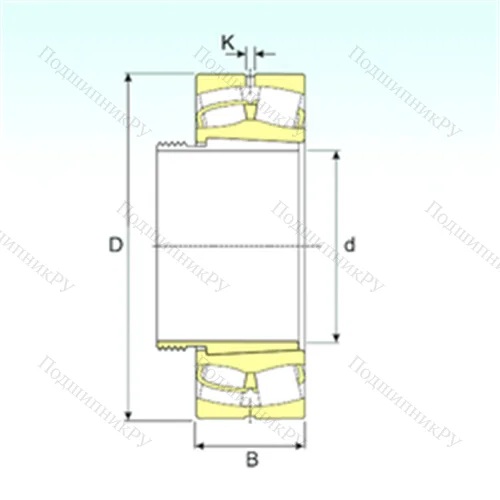 Подшипник роликовый радиальный самоцентрирующийся 23056 EKW 33+AOH 3056 от производителя  ISB