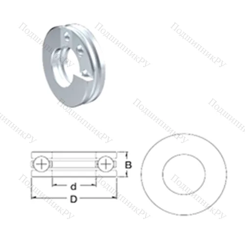 Подшипник шариковый упорный S 51107 от производителя  ZEN