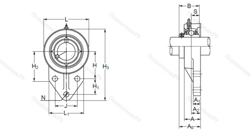 Подшипниковый узел UCFK 205 (UCFH 205) в Самаре