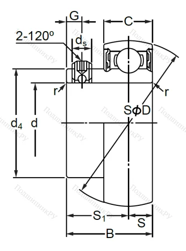 Корпусный подшипник SB 208 (AS 208 D1) MVSZ3IAKHB в Самаре