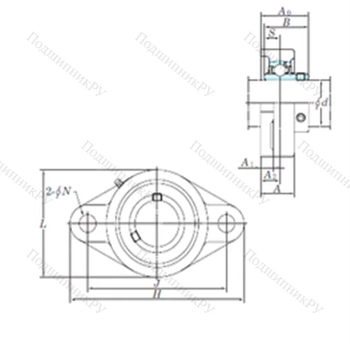 Подшипниковый узел шариковый радиальный UCFL 206-18E от производителя  KOYO
