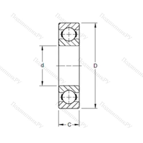 Подшипник шариковый радиальный 41BIC 196