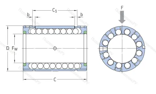 Подшипник линейный LBCR 30 D-2LS в Самаре