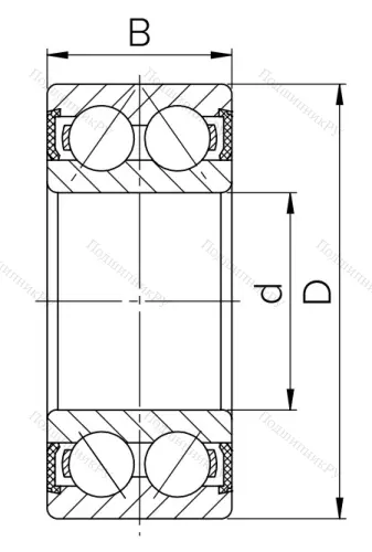 Радиально-упорный шариковый подшипник 3056207 2RS (3207 2RS) в Самаре