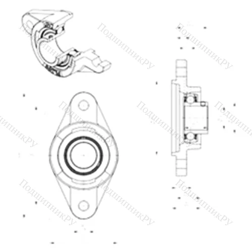 Подшипниковый узел шариковый радиальный USFLZ 204 от производителя  SNR
