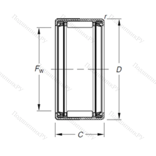 Подшипник игольчатый радиальный HK 3020.2RS