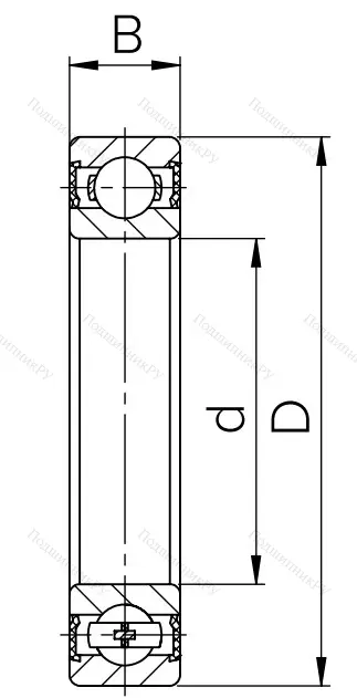 Шариковый однорядный подшипник 180206 (6206 2RS) в Самаре