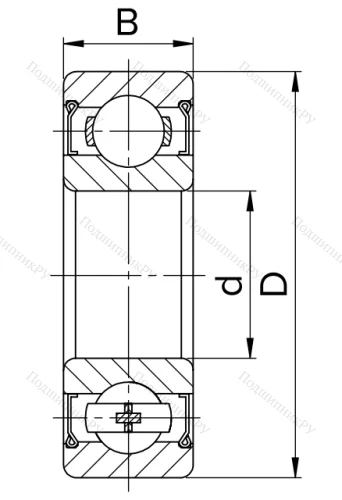 Шариковый однорядный подшипник 6-80105 С17 в Самаре
