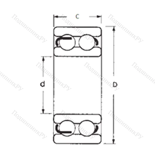 Подшипник шариковый радиальный 4312-2RS от производителя  FBJ Подшипник шариковый радиальный 4312-2RS от производителя  FBJ