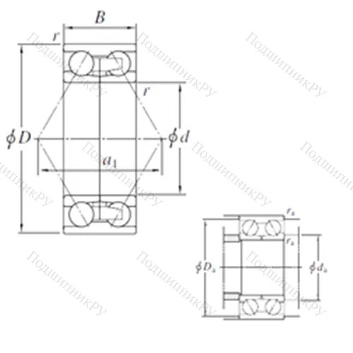 Подшипник шариковый радиально-упорный 305269-1