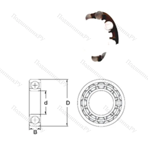 Подшипник шариковый радиальный P 626-SB от производителя  ZEN