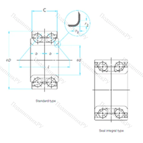 Подшипник шариковый радиально-упорный 510006