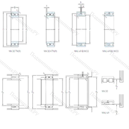 Подшипник роликовый радиальный NNU 4920 B/SPW 33 от производителя  SKF