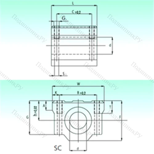 Подшипник шариковый линейный SC 10-UU от производителя  NBS