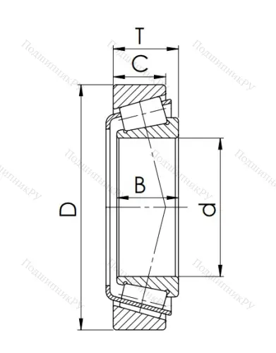 Конический роликовый подшипник 33116 (3007716) в Самаре