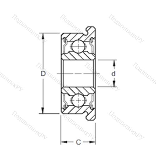Подшипник шариковый радиальный FR 3 от производителя  ZEN