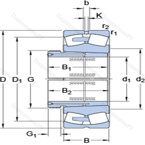 Сферические роликоподшипники на стяжной втулке 24088 ECAK 30/W 33 + AOH 24088